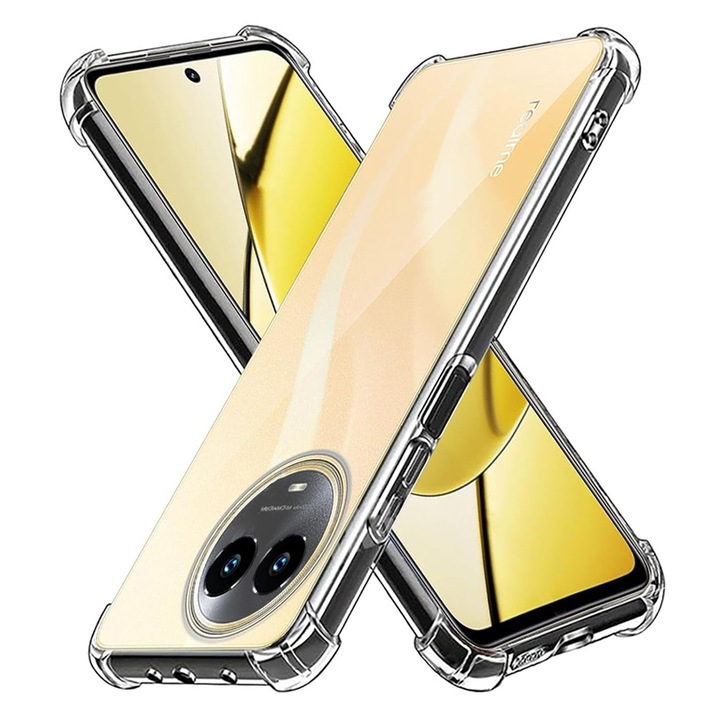 Капак за Realme 11 5G DaDen Antishock, Ultra Protection, Corner protection, Anti shock, Удароустойчивост, Transparent
