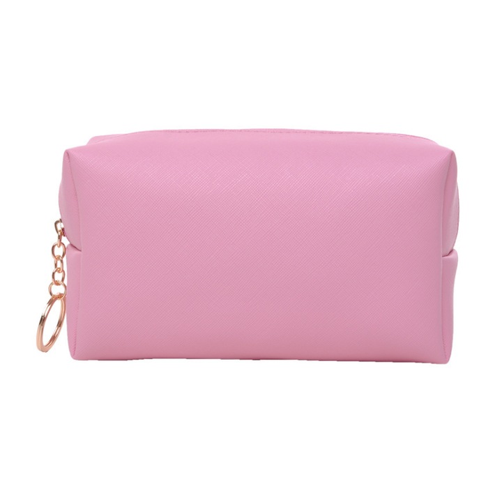 Geanta pentru cosmetice din poliester, 17 x 10 x 7 cm, roz