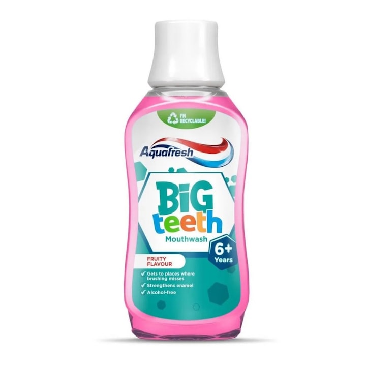 3 db Aquafresh szájvíz készlet, nagy fogak, gyümölcsös, gyerekeknek, 300 ml