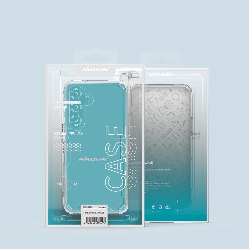 Husa Nature Pro pentru Samsung Galaxy A55 5G, Nillkin, TPU / Policarbonat, Transparent