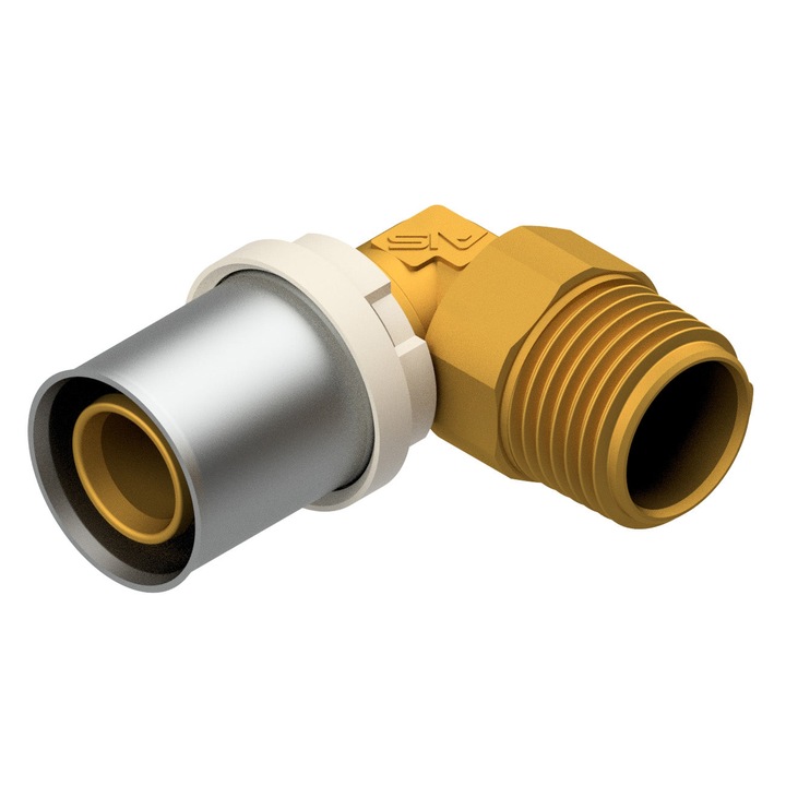 Cot NOVAPEX la 90° alama FE prin presare XPRT 16 - 1/2”