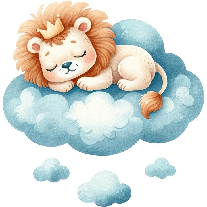 Sticker decorativ, Leu, Maro, 12177ST-7