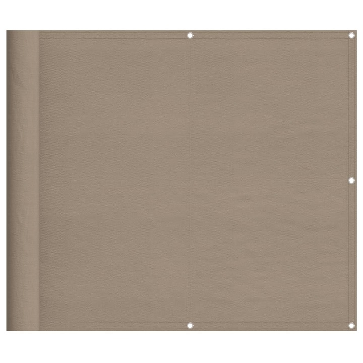 Paravan de balcon vidaXL, gri taupe, 90x1000 cm, 100% poliester oxford, 1.88 kg