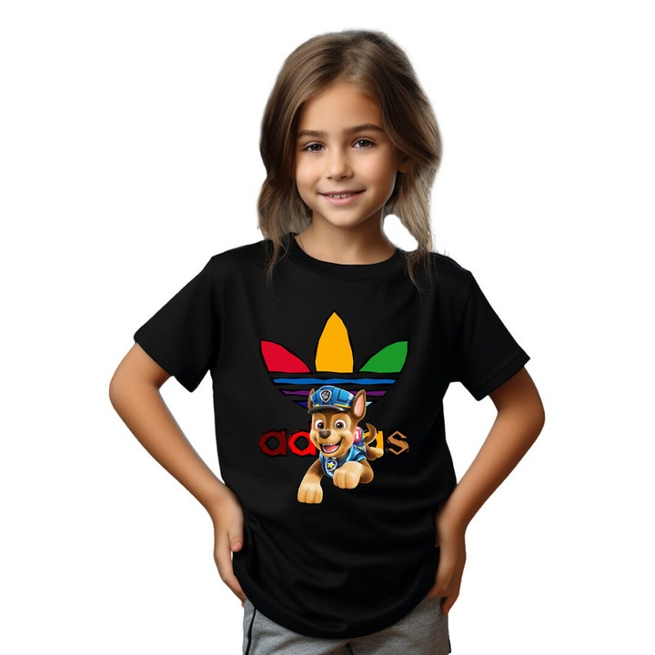 Детска тениска Пес патрул, Черен