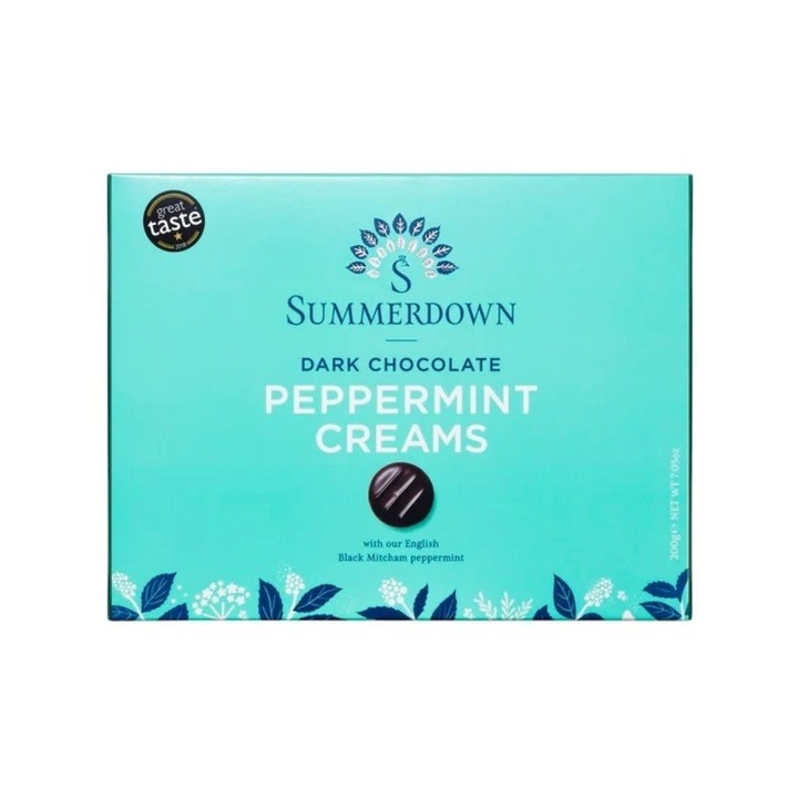 Fekete csokoládé mentával Summerdown krémek 200g