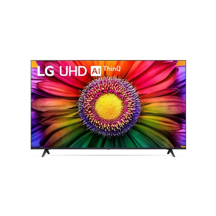 LG TV, 55UR80003LJ, 55" 4K UltraHD TV 4K, DVB-T2/C/S2, webOS 23 Smart TV, ThinQ AI, a5 AI processzor 4K Gen6, WiFi, HDR10 pro, AirPlay, HDMI eARC, gyorskártya, fekete