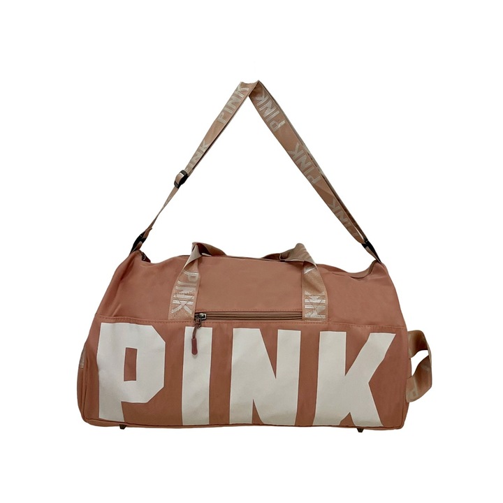 Спортна чанта за фитнес розов модел, 48 x 26 x 24 см, Seretec Solutions SP00022, светло розов