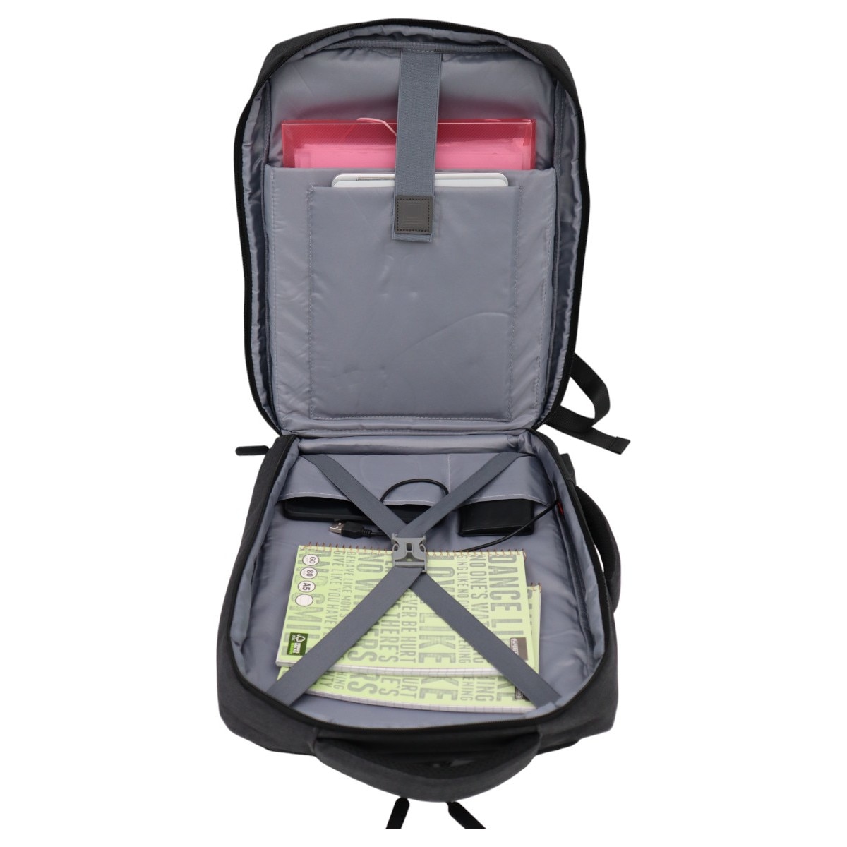 Rucsac multifunctional pentru laptop si tableta, port USB, 43x31x17cm, 1129, gri