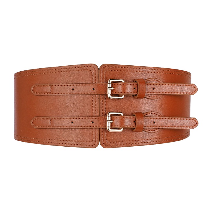 Női széles csípőöv, Yefound®, klasszikus modell, 81cm, barna