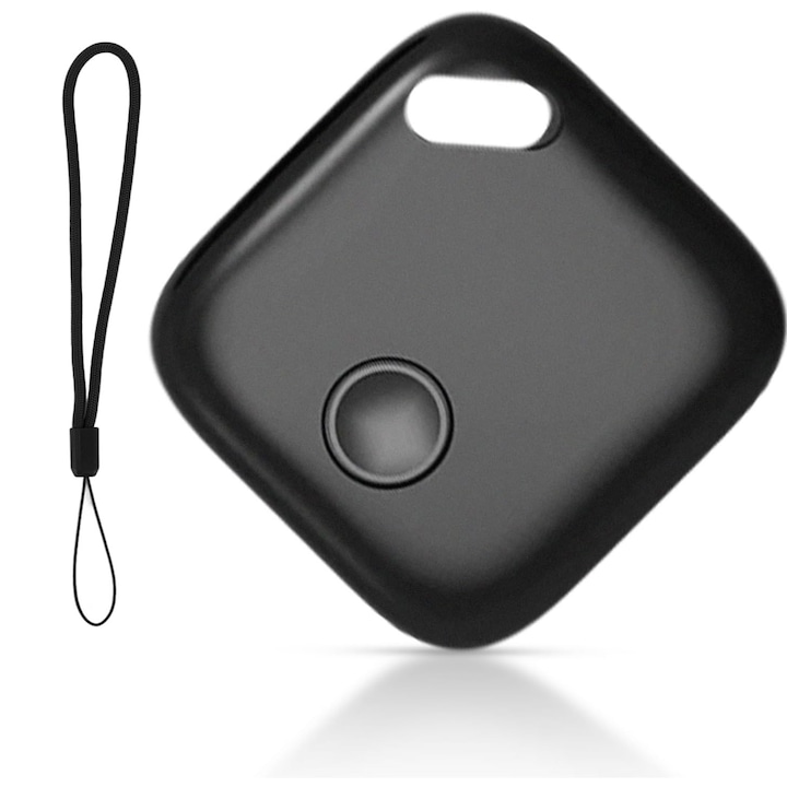 Excitat® GPS Tracker Anti-Lost Device, Глобално покритие, Проследяване в реално време, Деца, Само домашни любимци Съвместим с Find my Apple, Черен
