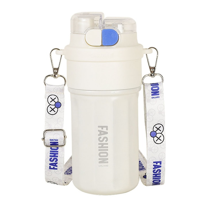 Cana termos, Otel inoxidabil, 520ml, Alb