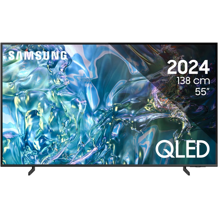 Televizor SAMSUNG QLED 55Q60D, 138 cm, Smart, 4K Ultra HD, Clasa E (Model 2024)