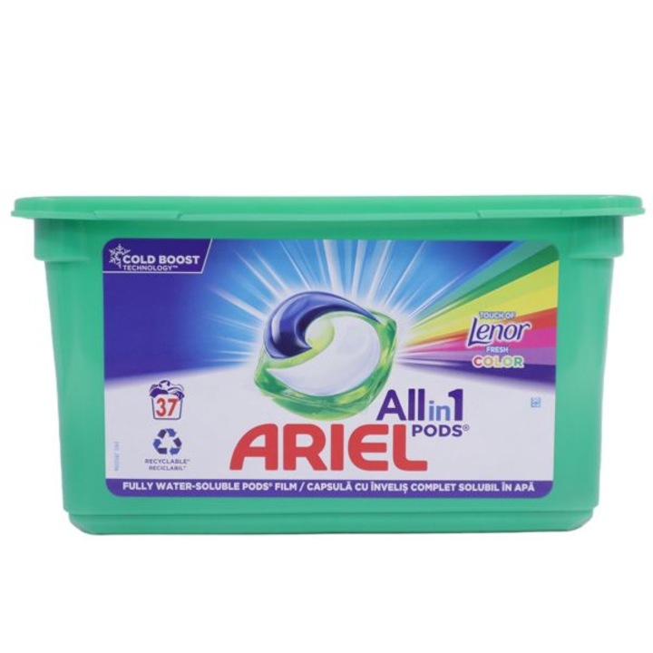 Detergent Ariel Pentru Rufe, 37 De Capsule, Pods Lenor