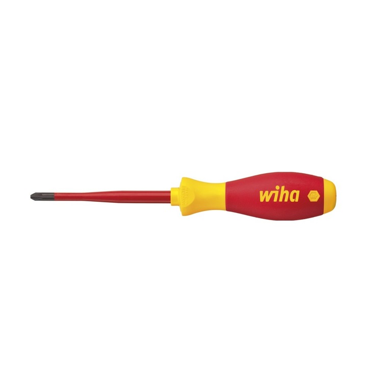 Отвертка SoftFinish Slim SL/PZ2x100 mm, VDE, Wiha