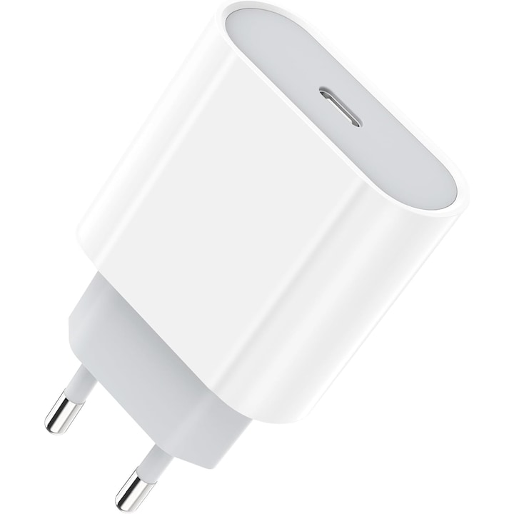 ZAFIT® Gyorstöltő 20 W-os töltő, kompatibilis a következőkkel: Iphone 15/14/13/12/11/Pro/Pro Max/Plus, iPad, AirPods, fehér