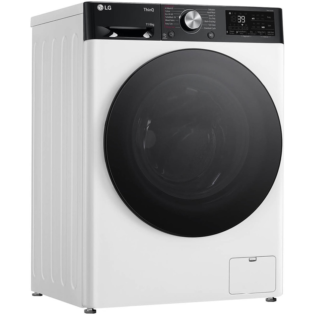 Masina spalat rufe cu uscator LG F4DR711S2H, Spalare 11 kg, Uscare 6kg, 1400 rpm, Clasa D, Turbo Wash, Wi-Fi, Autodose,Alb
