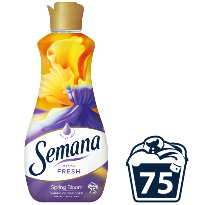 Омекотител Semana Extra Fresh SPRING BLOOM, 75 пранета, 1.5 л