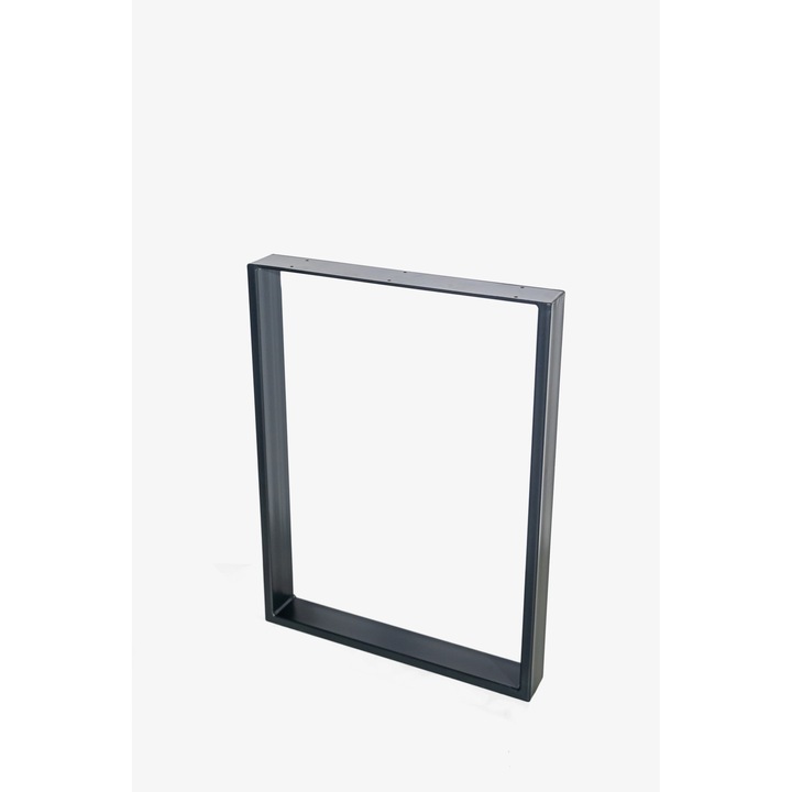 Комплект 2 метални крака за маса, електростатично боядисани, 75x55 см, профил 80x20мм, стомана, антрацит, включен монтажен комплект