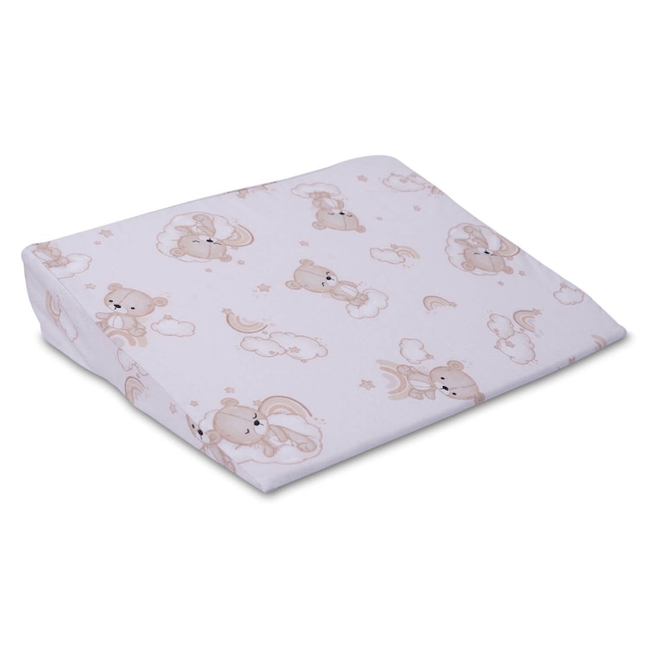 Антирефлуксна възглавница със сваляща се памучна калъфка 30x38 см Kidizi® Sleepy Bear