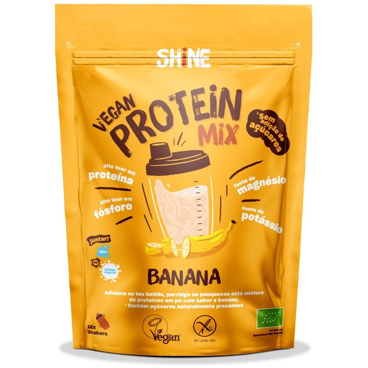 Shake proteic BIO cu banane Shine Drinks, 250 g