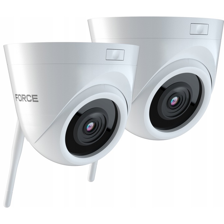 Set 2 camere de supraveghere exterior, Force, IP-WI-2030D, Full HD 1920x1080, IR 30m, WiFi