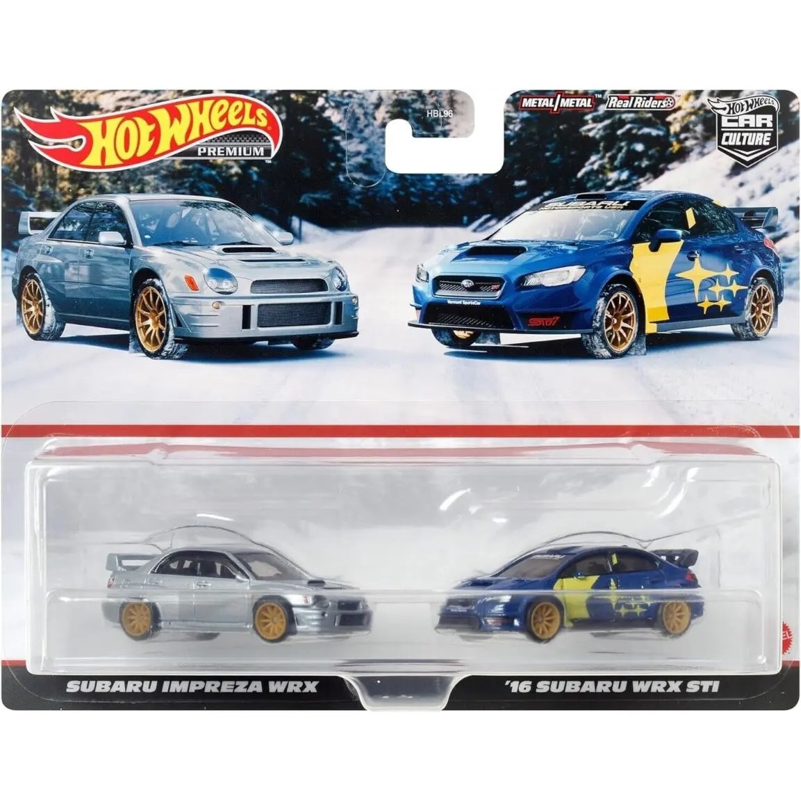 ミニカー Hotwheels STH SUBARU IMPREZA WRX Set 2 Masinute Hot Wheels Premium, Subaru Impreza WRX & 2016