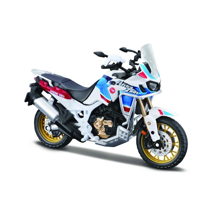 Модел на мотоциклет Bburago 1:18 Honda Africa Twin Adventure Бял, BB51030-51082