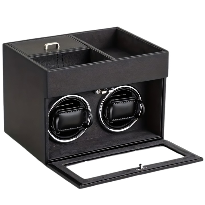 Cutie intors ceasuri automatice, Interior din Catifea si Exterior din Piele
