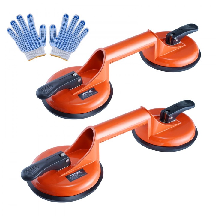Set 2 Ventuze Vid pentru Manipulare Sticla si Placi, Capacitate Greutate 150 Kg, 120 mm