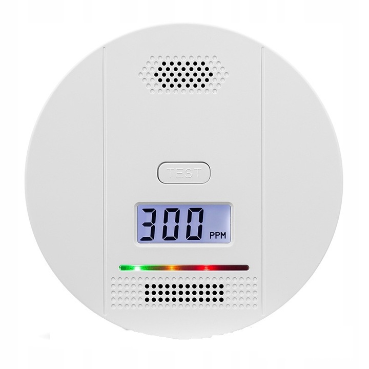 Detector alarma fum Farrot SR-907, si monoxid de carbon senzor gaz CO, LCD, HD