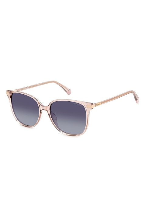 Polaroid, Ochelari de soare polarizati cu logo discret, 56-16-145, Auriu rose