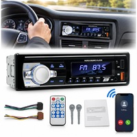 Radio auto MP3 player, JESWO®, Conexiune Bluetooth, AUX, Radio AM/FM, Compatibil cu cititoare de carduri USB/SD/MMC, 4x60W, Telecomanda, Negru