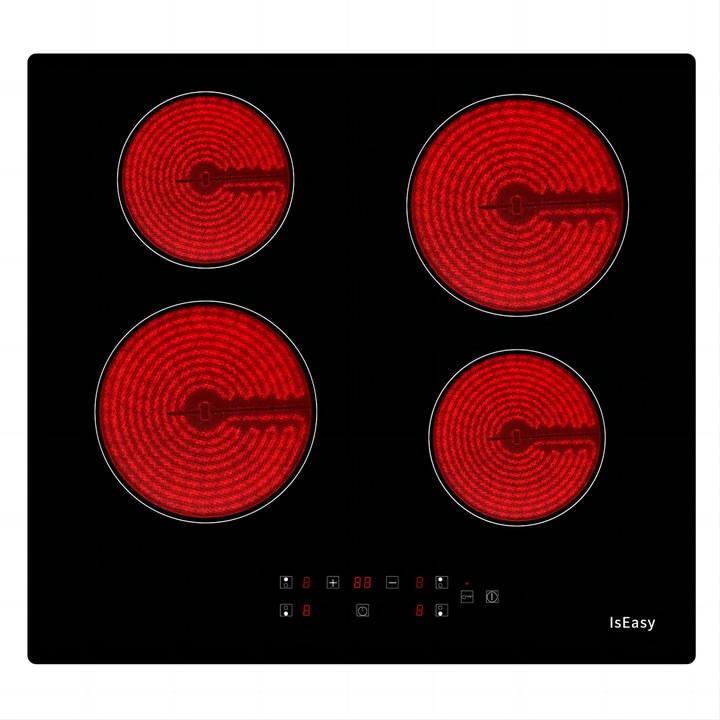 Plita cu inductie IsEasy T4-04, 1800W, 9 niveluri putere, Negru