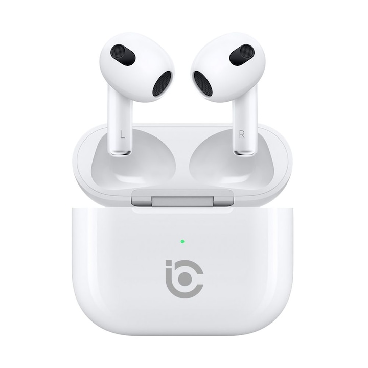 Безжични слушалки fixGuard ibeats 3, In-Ear, HD аудио, Dual HD True Stereo, тип AirPods, Съвместими с iPhone / Android, Бял