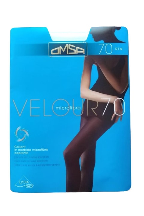 Dres Omsa Velour, Microfibra 70 den, Mat, Opac, Fumo, Fumo