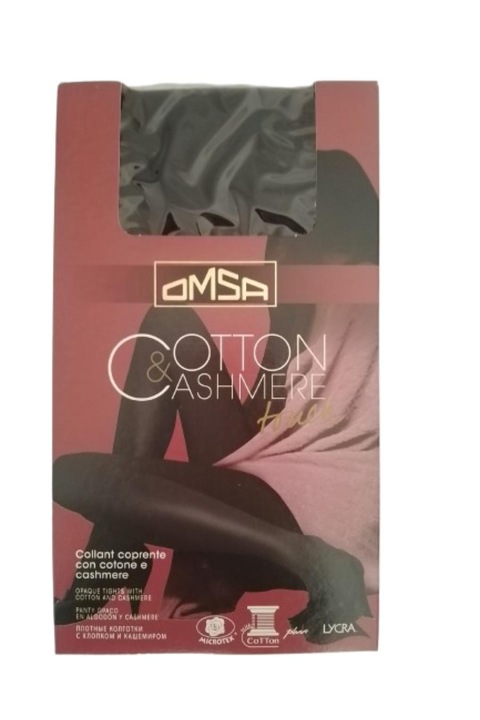 Dres Omsa, Cotton & Cashmere 150 den, Negru