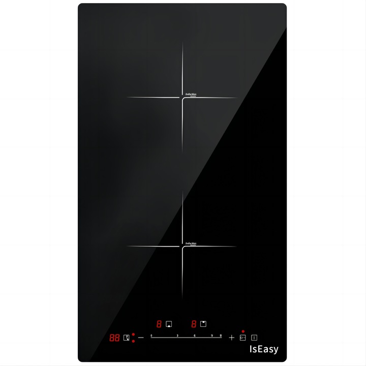 Индукционен котлон, IsEasy, 3400W, 2 зони за готвене, Черен