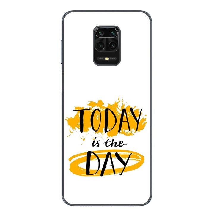 Калъф, съвместим с Xiaomi Redmi Note 9 Pro Silicon Gel Tpu модел Съобщение Today Is The Day