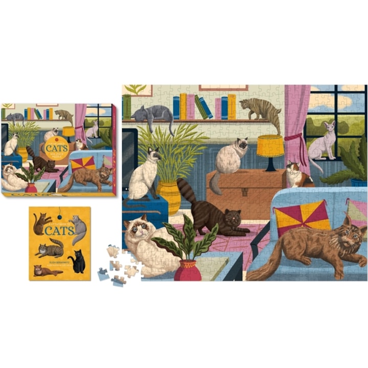 For the Love of Cats 500-Piece Puzzle, Eliza Berkowitz