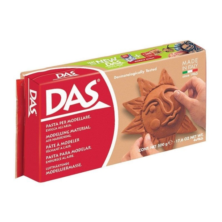 Set 2 x Pasta de modelaj DAS - Terracotta - 0.5 kg