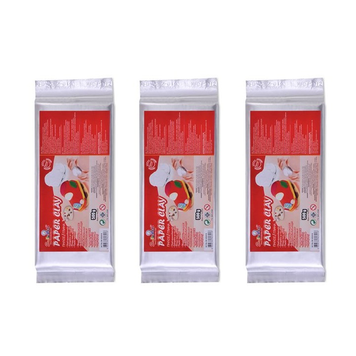 Lut pentru modelaj Trendmark, 3x500g, textura moale si fina, Alb