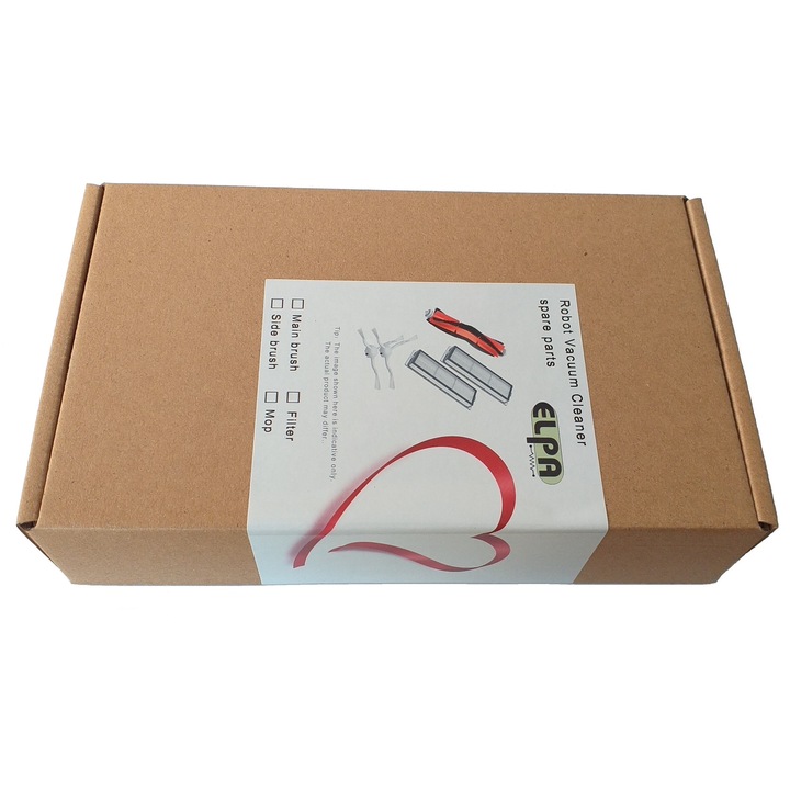 Set accesorii pentru aspirator robot Xiaomi S10 BHR5988EU, 4 x filtru Hepa, 2 x perie laterala alba