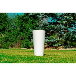 Vaso Tubus Slim Shine Altezza 28,5 Cm - Lechuza, Colore Bianco, Con Insertio Rimovibile