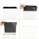 Set de Ghiveci 4x patrat Urbi square 17x32.5cm, 20x37.5cm, 22.5x42cm, 24x45cm, Alb