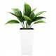 Set de Ghiveci 4x patrat Urbi square 17x32.5cm, 20x37.5cm, 22.5x42cm, 24x45cm, Alb