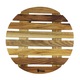 Suport ghiveci pentru flori rotund 35x9, 3 cm., lemn masiv, impregnat cu ulei, roti mobile rotunde metal, exterior-interior, Natural Timber