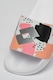 Lotto, Чехли Nadi с дизайн с цветен блок, Бял, Розово, Сребрист, 41