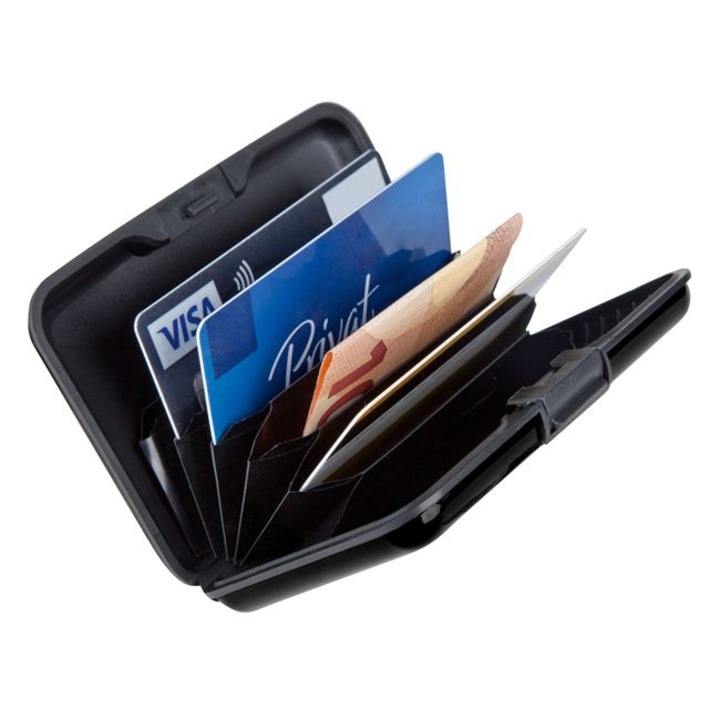 Portofel Card, Negru - 11x7cm