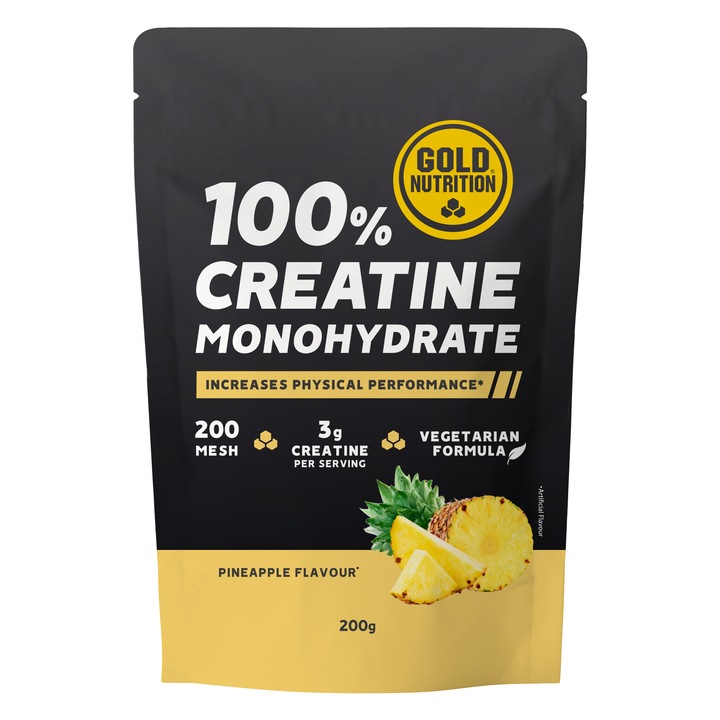 Kreatin-monohidrát, GoldNutrition, ananász, 200g
