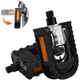 Set 2 pedale bicicleta, Prixtal, Aluminiu, Antiderapant, Universal,10x7.1x3cm, Negru